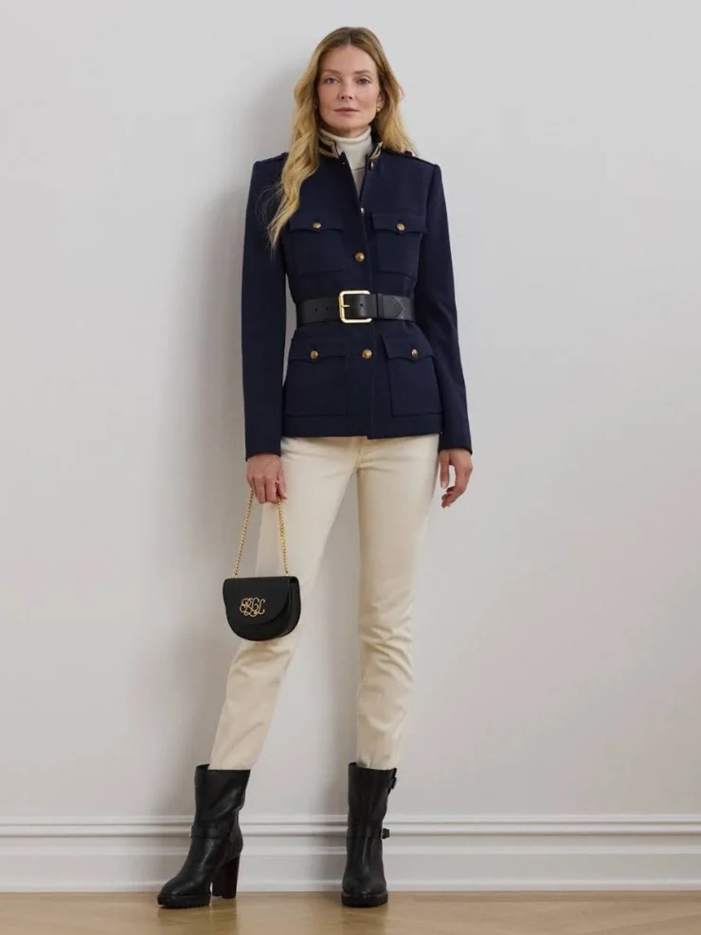 Lauren Ralph Lauren Women's High-Rise Straight Ankle Jeans Beige